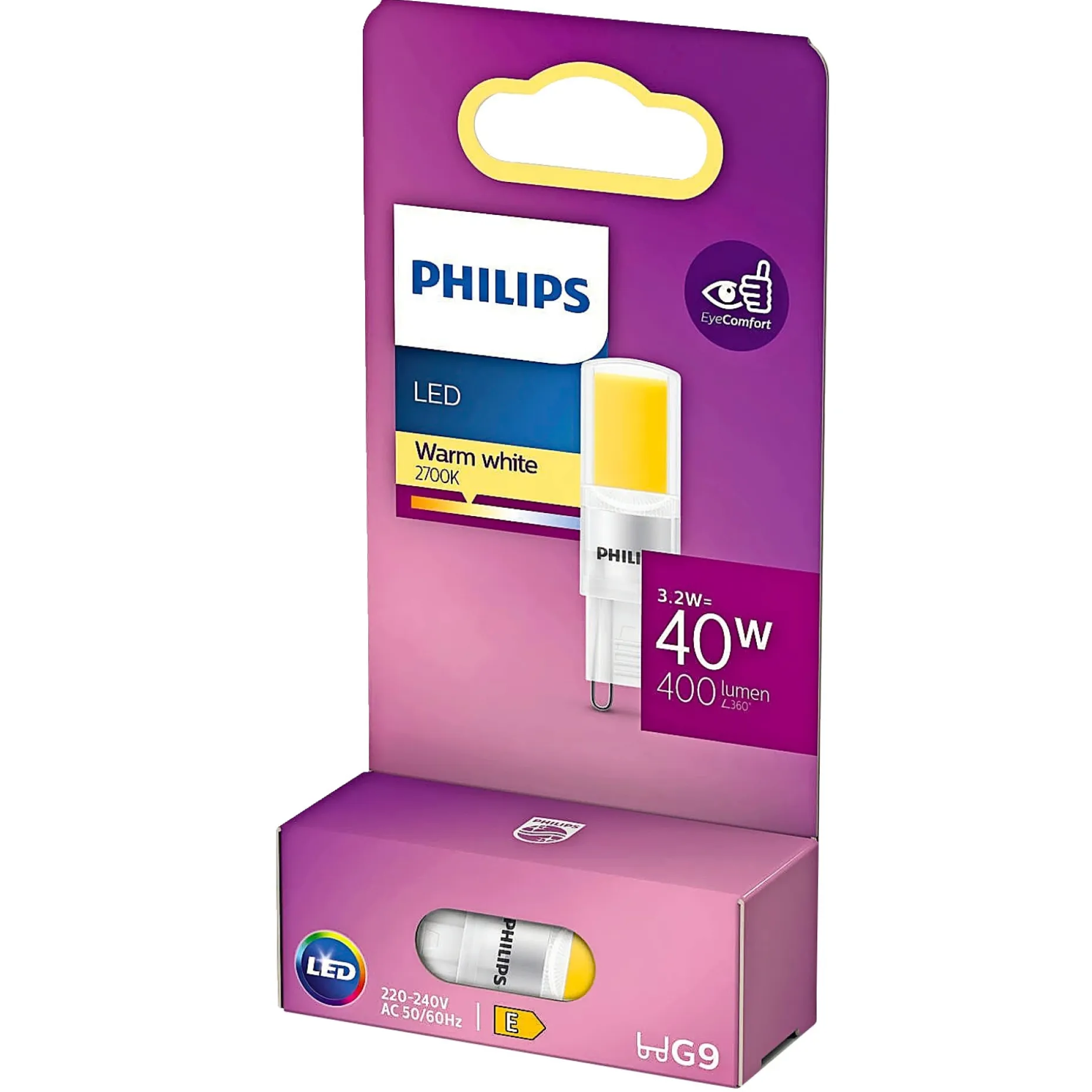 PHILIPS LED PÆRE G9 3W