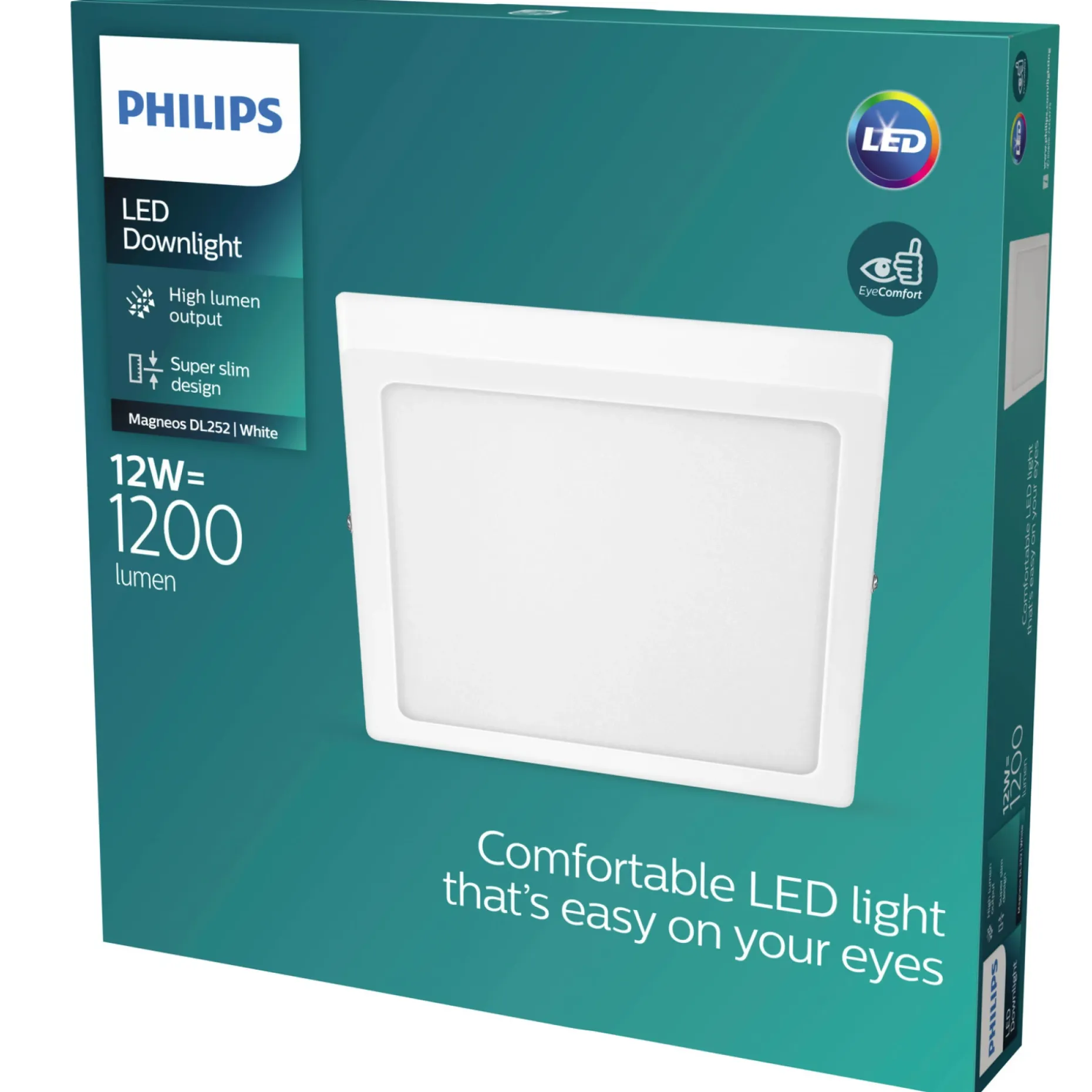 PHILIPS MAGNEOS SQUARE PLAFOND 12W HVID 210 MM