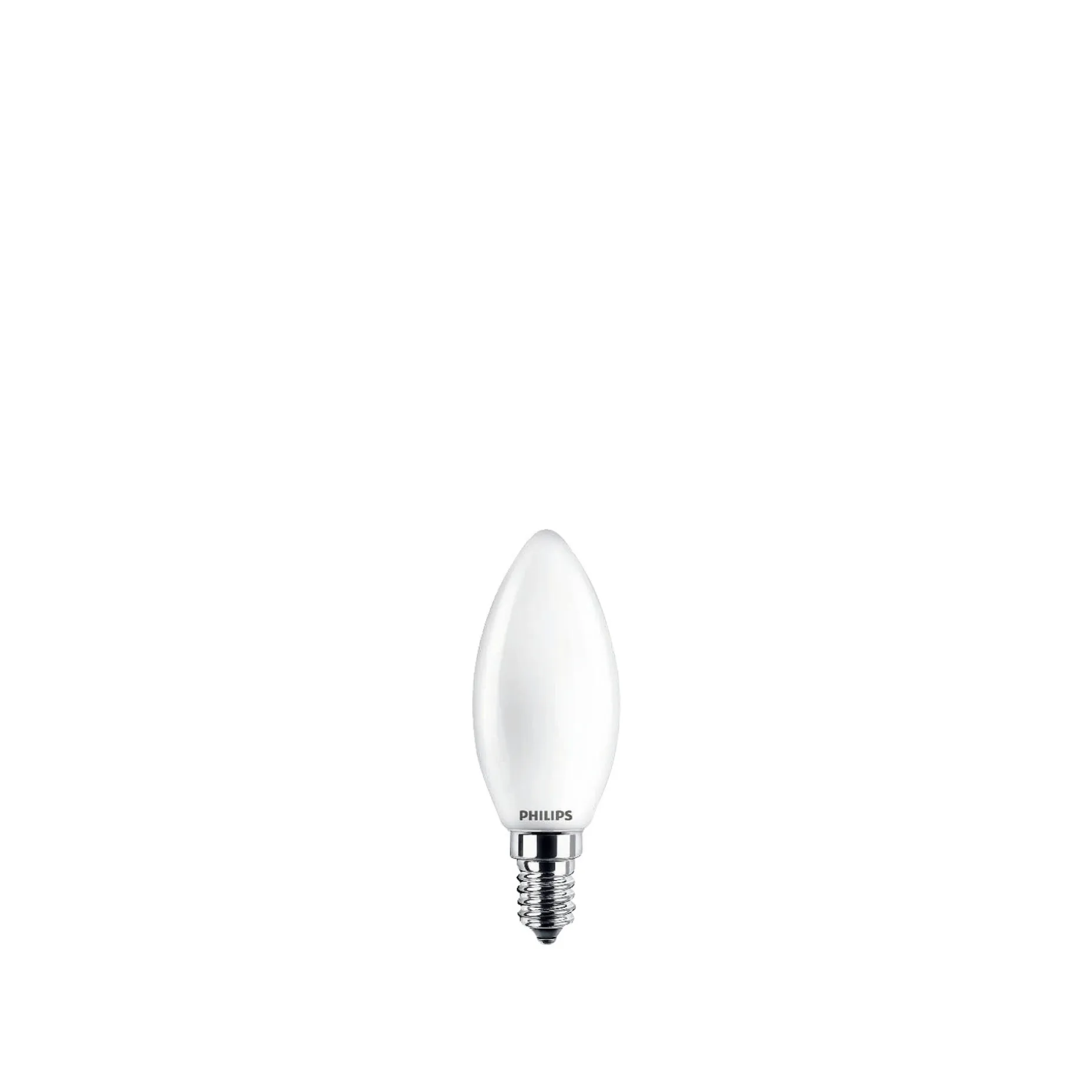 PHILIPS 2-PAK MAT LED PÆRE KERTE E14 4W