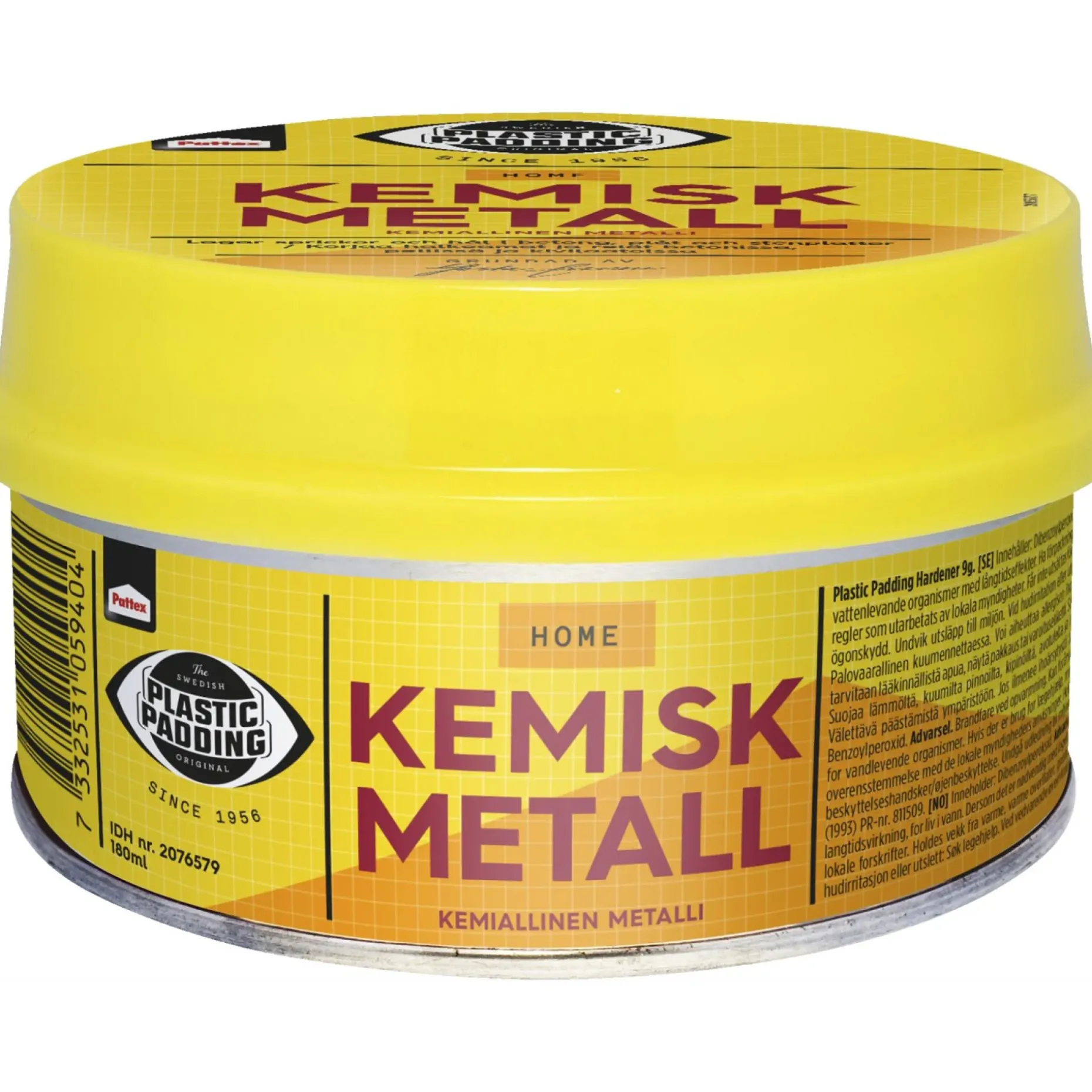 PLASTIC PADDING KEMISK METAL 180 ML GRÅ