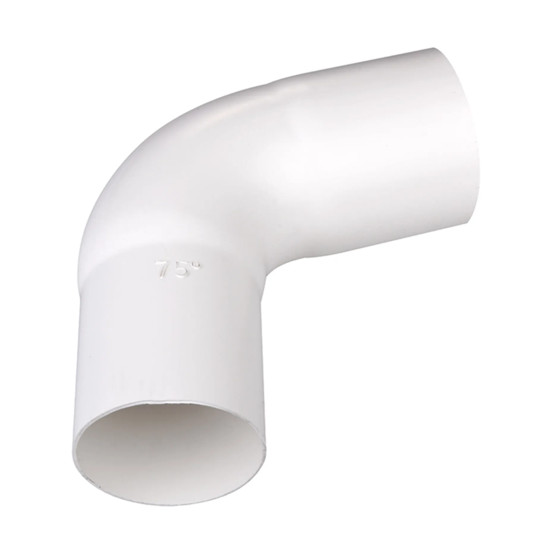 PLASTMO PLAST 75 MM BØJNING HVID