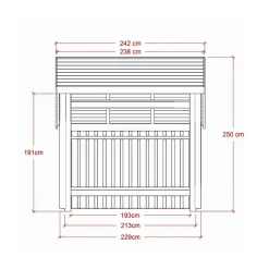 PLUS 1 MODUL ÅBEN STANDARD CYKELSKUR 5,7 M2