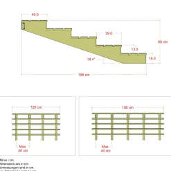PLUS 5 TRIN TERRASSETRAPPE 1800 X 680 MM