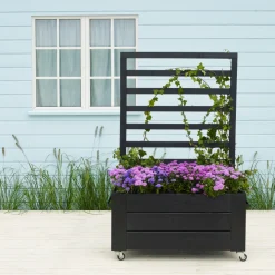 PLUS BLOMSTERKASSE SORT 130 X 50 X 87 CM