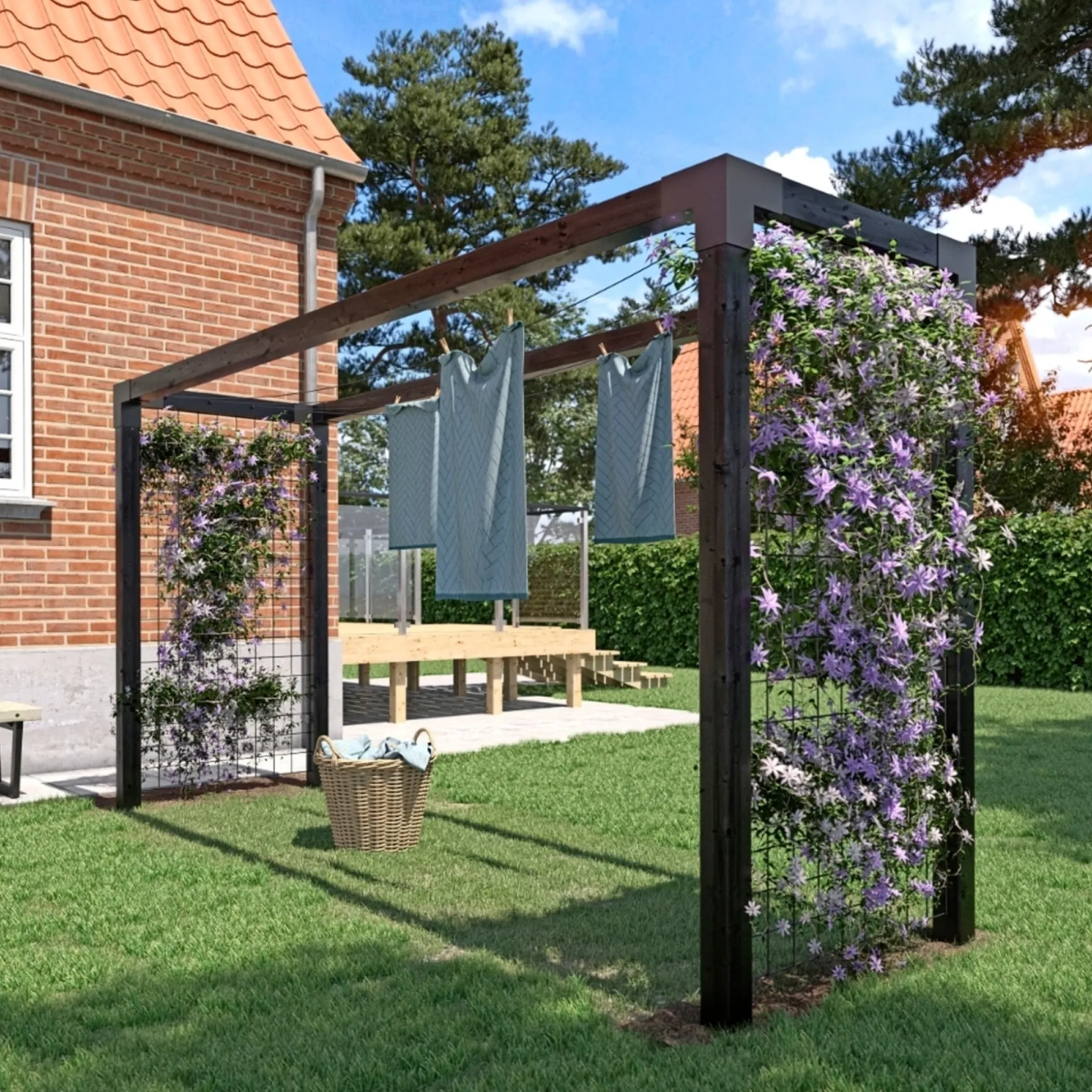 PLUS CUBIC TØRRESTATIV SORT NÅLETRÆ / STÅL