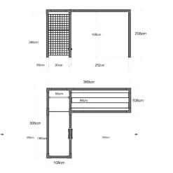 PLUS DAYLIFE STÅLESPALIER 3,9 + 2 M2