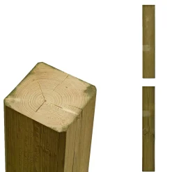 PLUS STOLPE TRYKIMPRÆGNERET NATUR 7 X 7 X 290 CM