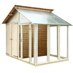 PLUS UDERUM REDSKABSRUM M/DRIVHUS 6,6 M2