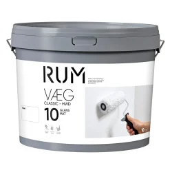 RUM CLASSIC 10 VÆGMALING 9 L HVID