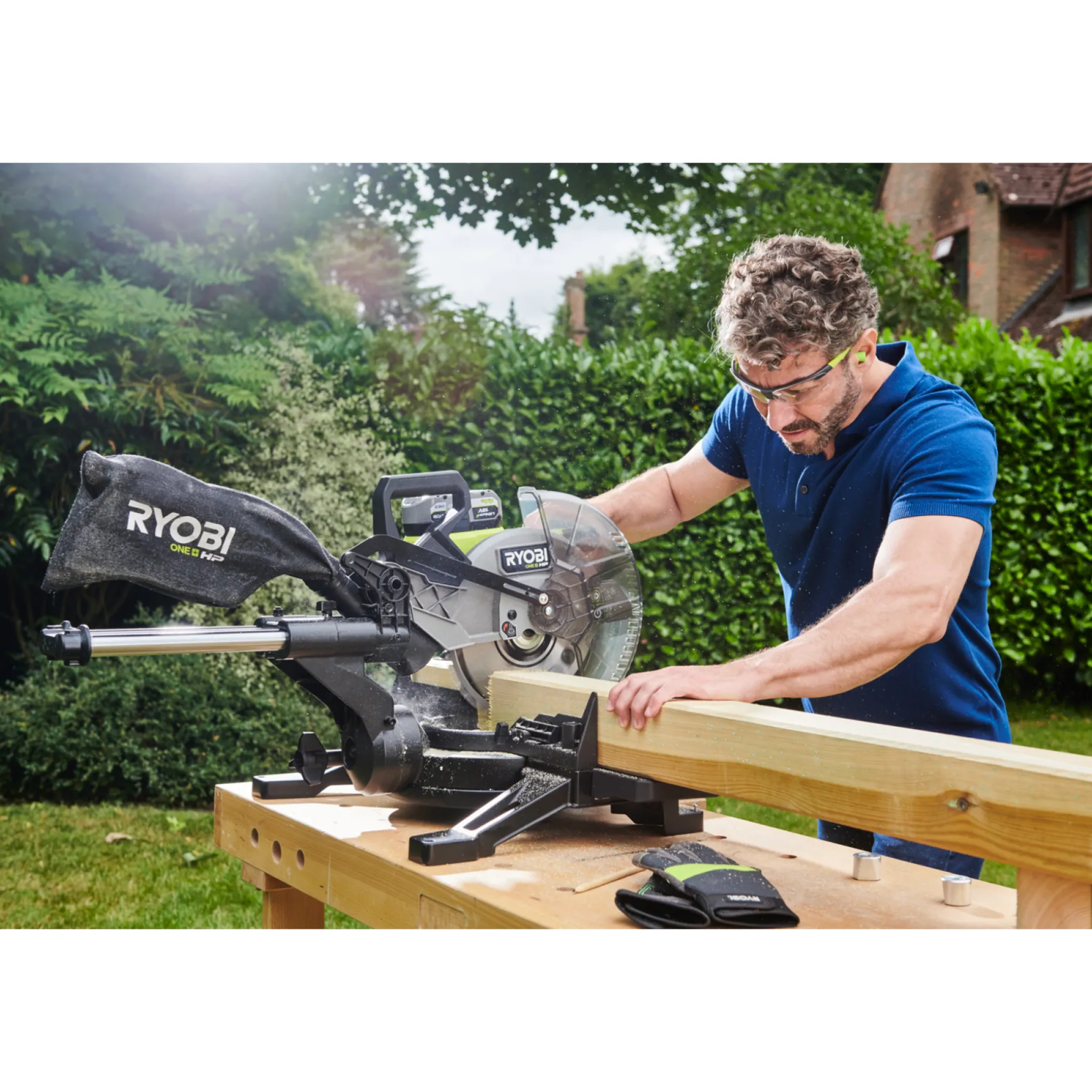 RYOBI KAP-/GERINGSSAV AKKU 18 V 254MM UDEN BATTERI OG LADER