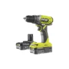 RYOBI ONE+ R18DD2-220S BORE-/SKRUEMASKINE AKKU MED BATTERI OG LADER