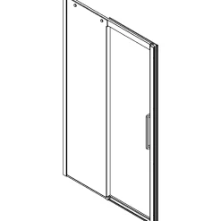 SCANBAD CLASSIC SKYDEDØR KROM/KLAR 140 X 200 X 10 CM