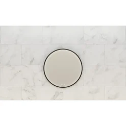 SCANBAD DELTA RAMMESPEJL MED LYSSTYRING Ø75 CM SORT