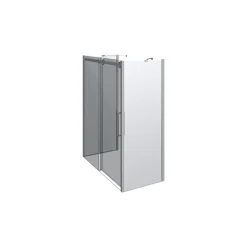 SCANBAD DELUXE SKYDEDØR KROM/KLAR 160 X 200 X 80 CM