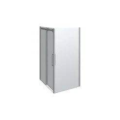 SCANBAD DELUXE SKYDEDØR KROM/KLAR 120 X 200 X 100 CM
