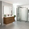 SCANBAD FLEXI D81-01, SORT PROFIL, 1 STK. FAST BRUSEVÆG KLAR GLAS 79 CM
