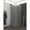 SCANBAD FLEXI MAT ALU PROFIL, 1 STK. BRUSEDØR 79 CM FROSTET GLAS