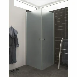 SCANBAD FLEXI MAT ALU PROFIL, 1 STK. BRUSEDØR 69 CM FROSTET GLAS