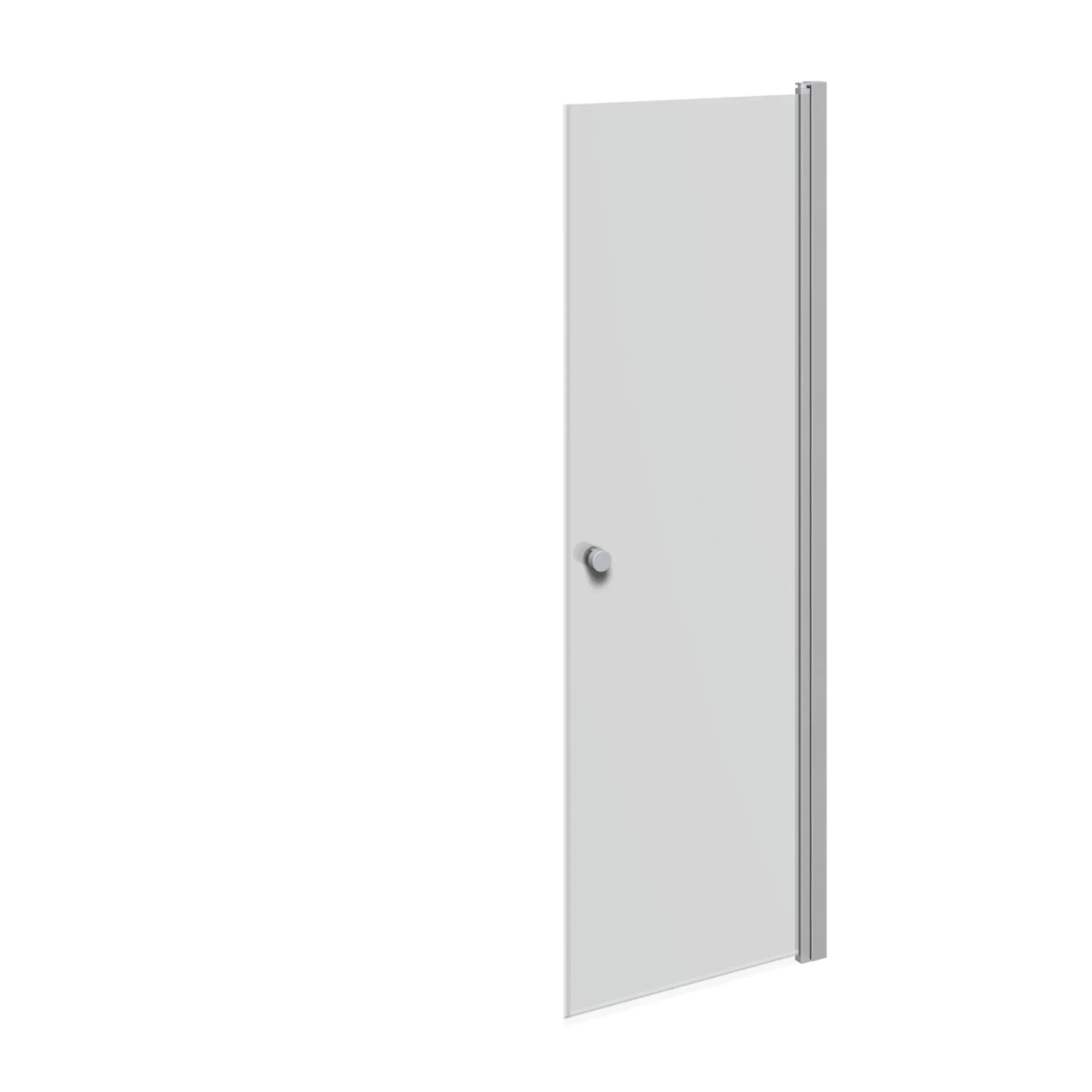 SCANBAD FLEXI MAT ALU PROFIL, 1 STK. BRUSEDØR 69 CM FROSTET GLAS