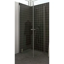 SCANBAD FLEXI MAT ALU PROFIL, 1 STK. BRUSEDØR KLAR GLAS 89 CM