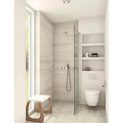 SCANBAD FLEXI MAT ALU PROFIL, 1 STK. BRUSEDØR KLAR GLAS 69 CM