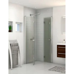 SCANBAD FLEXI MAT ALU PROFIL, 1 STK. FOLDEDØR KLAR GLAS 89 CM