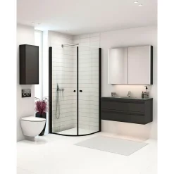 SCANBAD FLEXI SORT PROFIL, 1 STK. BRUSEDØR 74 CM KLART GLAS
