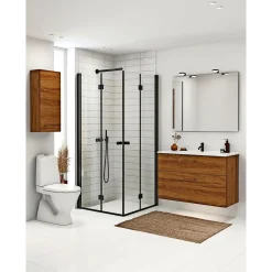 SCANBAD FLEXI SORT PROFIL, 1 STK. FOLDEDØR KLAR GLAS 79 CM