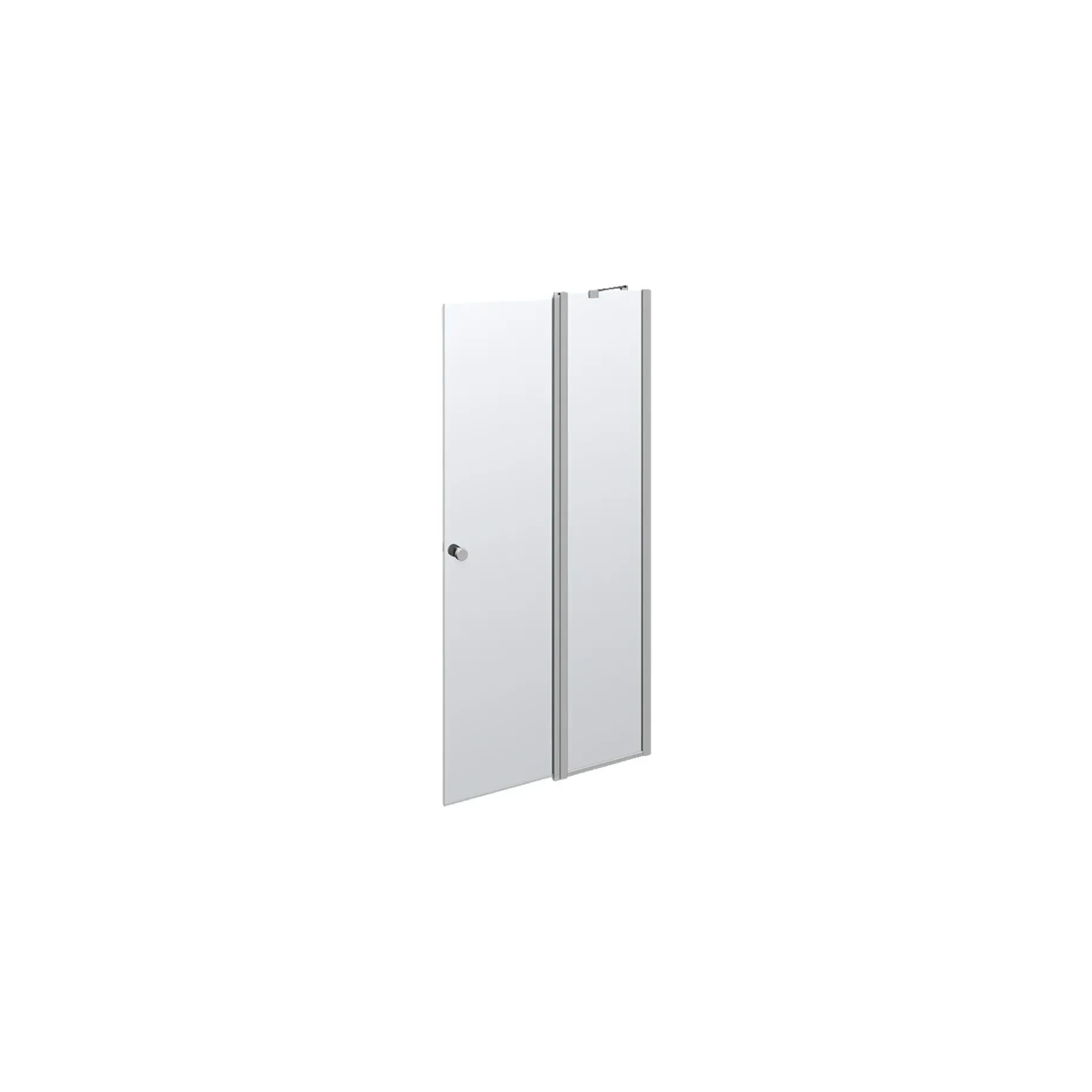 SCANBAD MATCH BRUSEDØR KLAR GLAS 98 CM