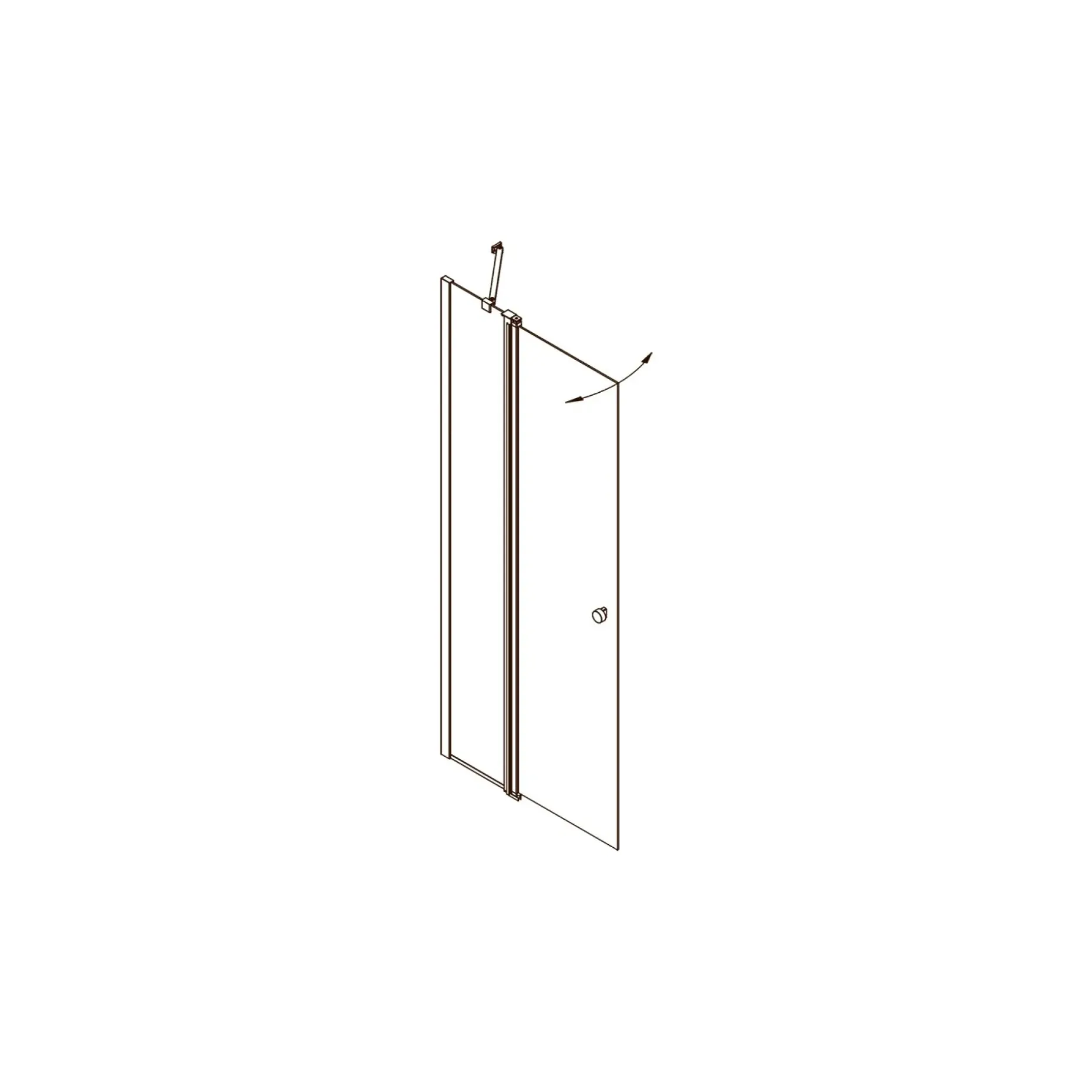 SCANBAD MATCH BRUSEDØR KLAR GLAS 98 CM