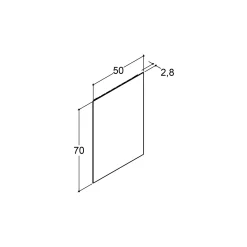 SCANBAD MULTO SPEJL UDEN LYSSTYRING 70 X 50 CM.