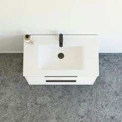 SCANBAD NOW GLAT BADMØBEL HVID MAT 2 SKUFFER 81 CM