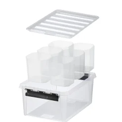 SMARTSTORE CLASSIC 15 OPBEVARINGSKASSE M LÅG + INDSATS TRANSPARENT 14 L