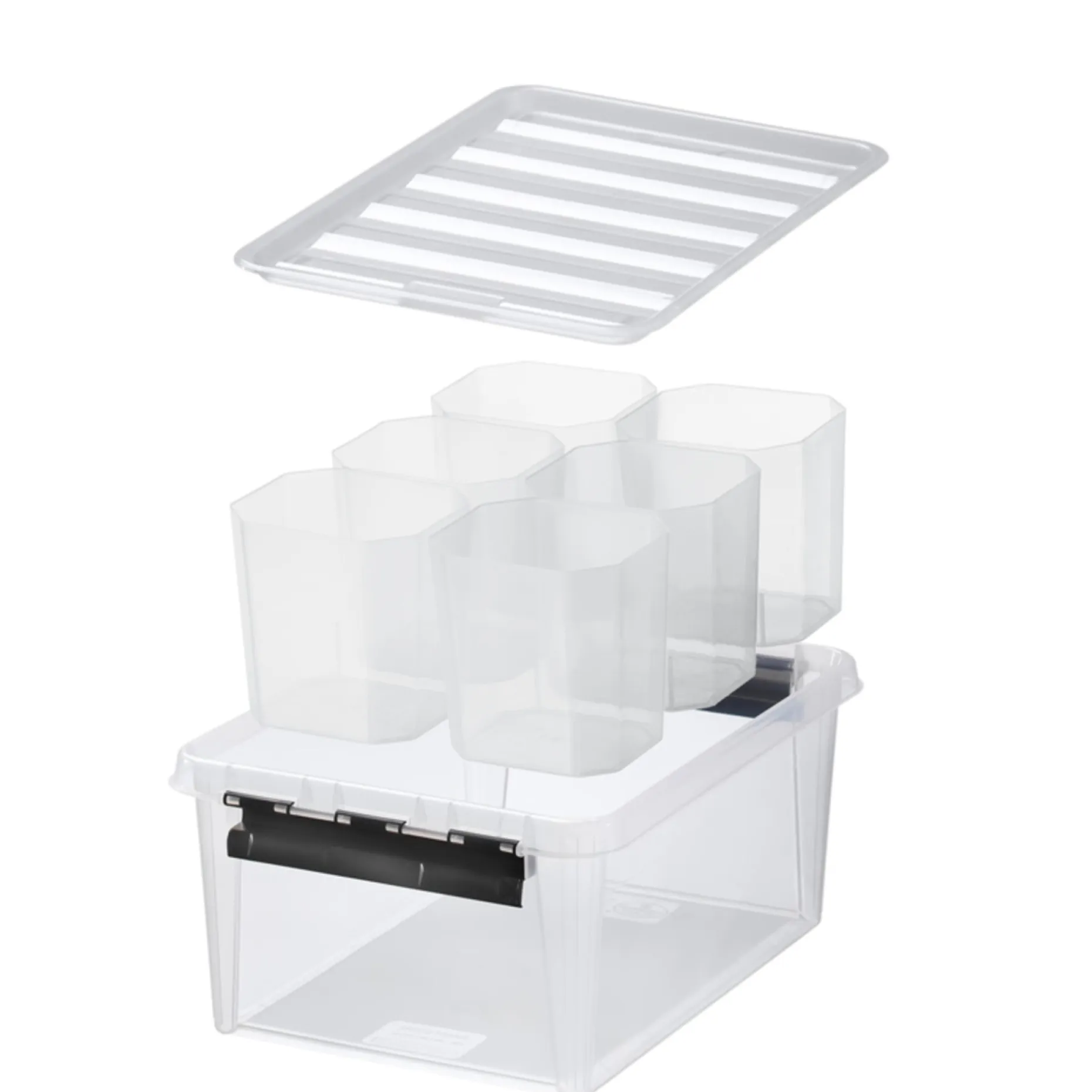 SMARTSTORE CLASSIC 15 OPBEVARINGSKASSE M LÅG + INDSATS TRANSPARENT 14 L