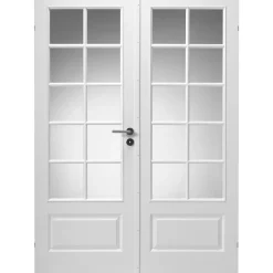 SWEDOOR CLEVER-LINE STYLE SP10 DOBBELT GLASDØR INKL. KARMSÆT 100 MM 17X21