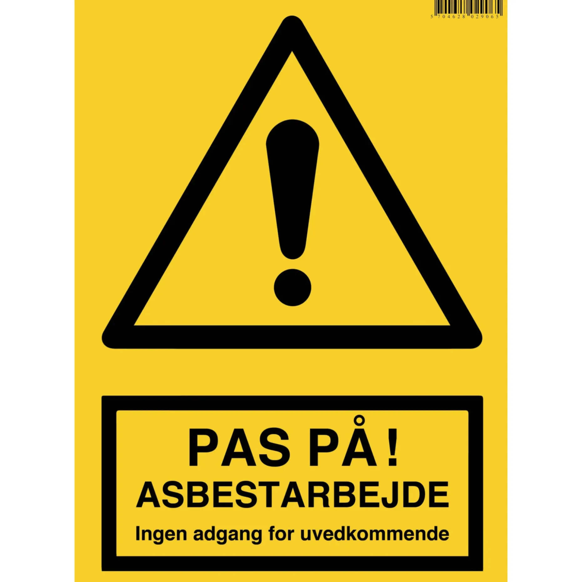 SYDVESTA ASBEST ADVARSELSSKILT