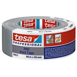 TESA PROFESSIONAL PRO LÆRREDSTAPE 50M X 50MM SØLV