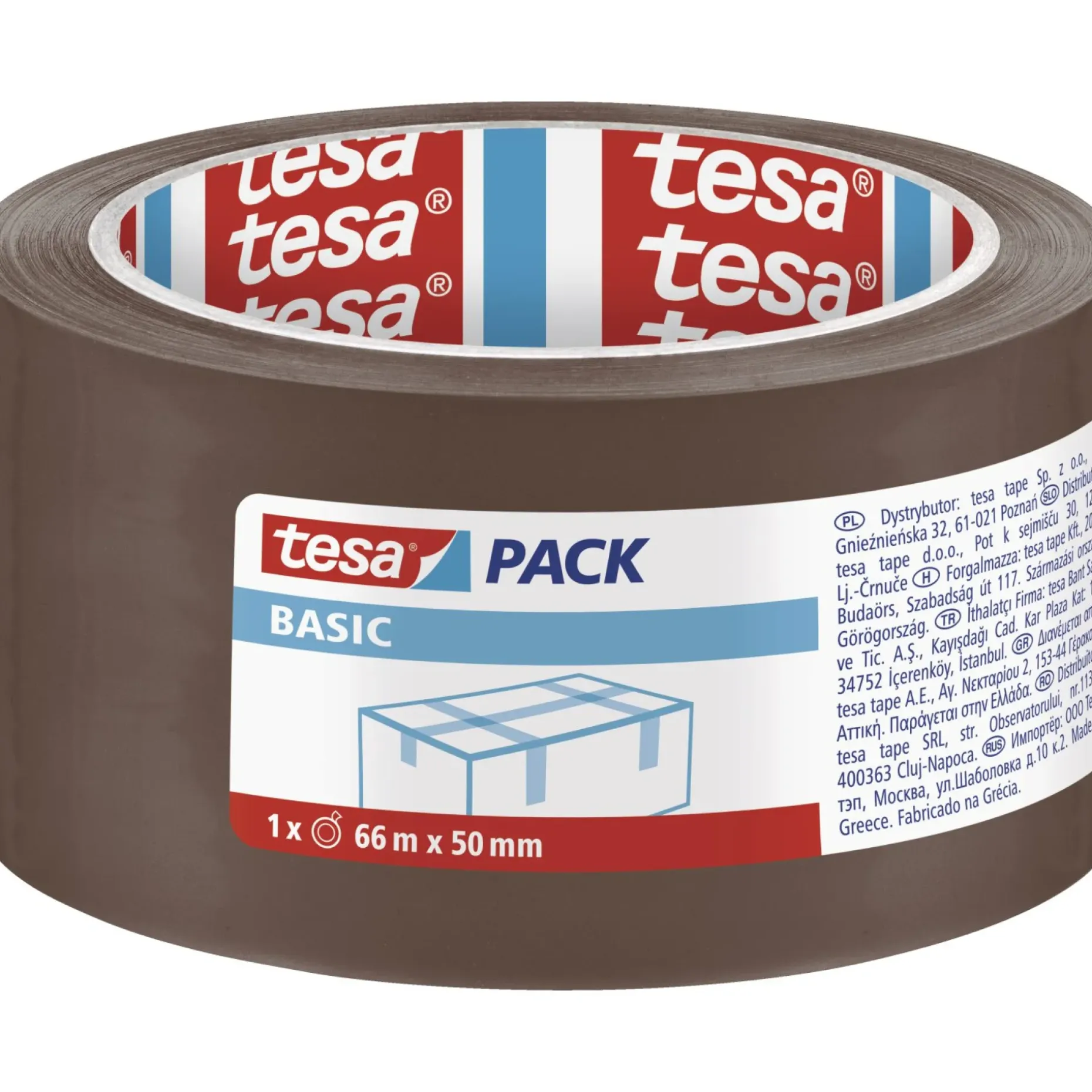 TESA TESAPACK® BASIC EMBALLAGETAPE 66 M X 50 MM BRUN