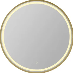 VASSO CAVO RUNDT SPEJL MED LED-LYS Ø80 CM BØRSTET MESSING