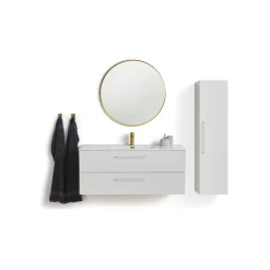 VASSO MILANO SOFTCLOSE BADMØBEL HVID 2 SKUFFER 120 CM