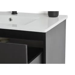 VASSO MILANO SOFTCLOSE BADMØBEL SORT 2 SKUFFER 60 CM