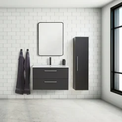 VASSO MILANO SOFTCLOSE BADMØBEL SORT 2 SKUFFER 80 CM