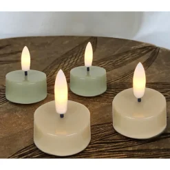 VELI LINE 4 STK. FLERFARVET LED FYRFADSLYS
