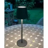 VELI LINE STYLE TOUCH GENOPLADELIG BORDLAMPE SORT