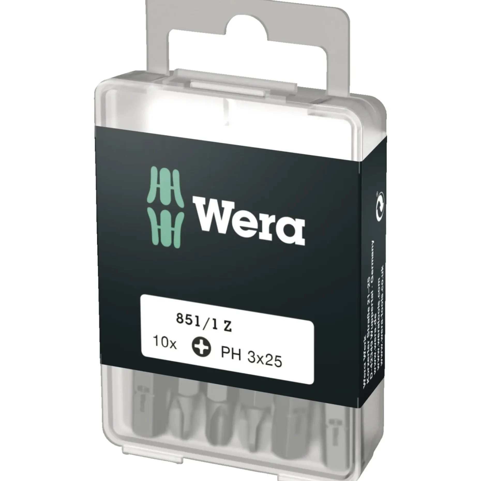 WERA 851/1 Z BITSSÆT PH3 10 STK