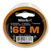 WORK>IT PAKKE TAPE 48 MM SØLV/SORT